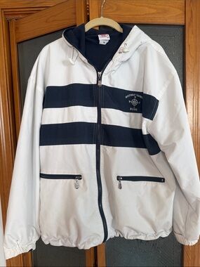 Dimco Apparel Boothbay Harbor Maine Rain Jacket Medium Tear inside